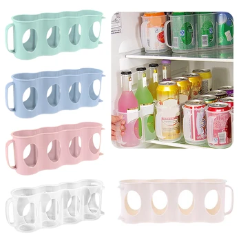 

5 Color Can Four Case Organizer Durable Cola Beverage Beer Soda Can Space-saving Kitchen Accessories Fridge Drink Bottle Holder
