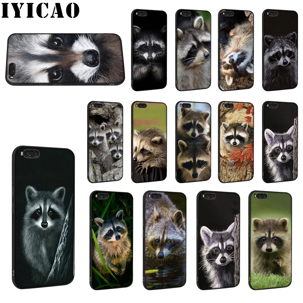 IYICAO Animal Raccoon Art Coque Soft Silicone Phone Case for Redmi 8A 4A 4X 5A 6A 5 6 Plus 7 S2 Note Cover | Мобильные телефоны и