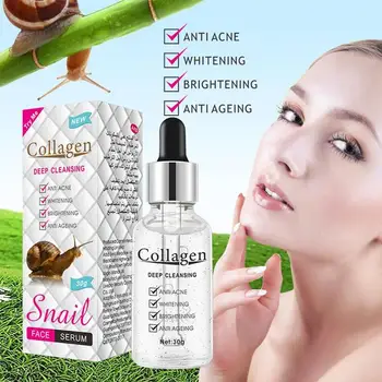 

Snail Collagen Liquid Essence Anti-Aging Pore Shrinking Whitening Moisturizing Essence Cream Dry Skin Care 30Ml