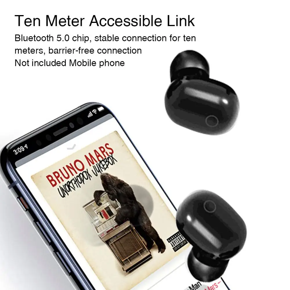 YTOM Touch Key Mini True Wireless bluetooth Earphone Headphones Super bass TWS Earbuds sport headset with HD mic for smartphone
