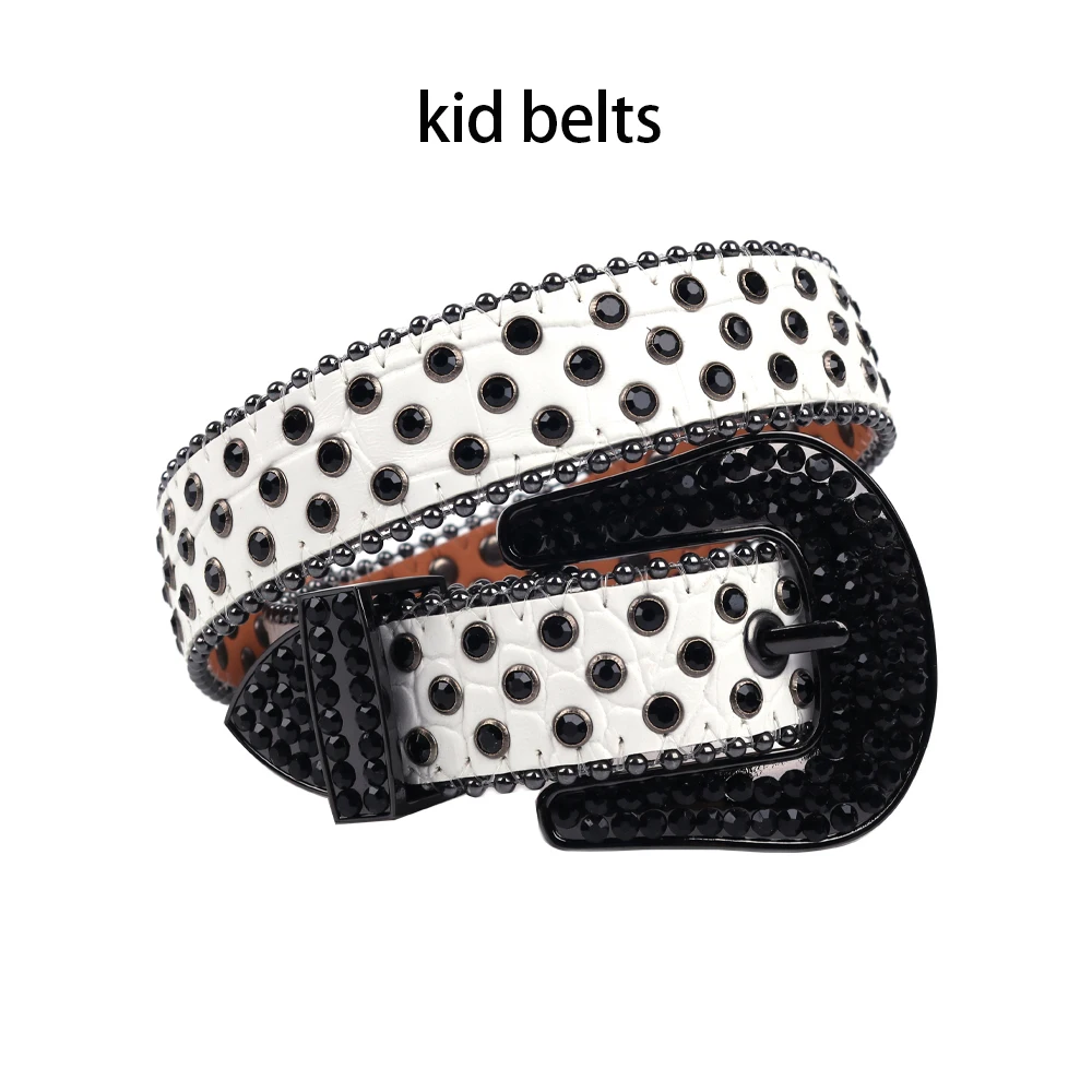 Fashion Children Kids Solid Color Belt Crystal Boys Girls Leather pants Belt Adjustable джинсы для мужчин riñonera hombre 