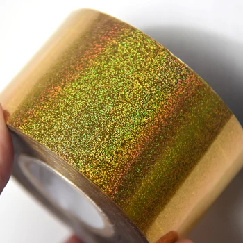 

1 roll 120M*4CM Nail Art Transfer Foil Stickers Laser Fine Sand Foils Adhesive Nail Polish Accessories Dots Foil Sticker