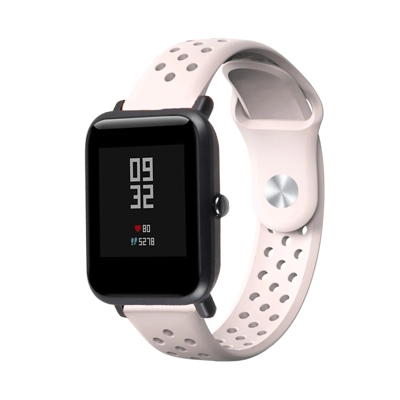 Силиконовый ремешок для Amazfit Bip Замена для Xiaomi Huami Amazfit GTS браслет Huami Amazfit Bip Bit Lite ремешок на запястье 20 мм - Цвет: 8