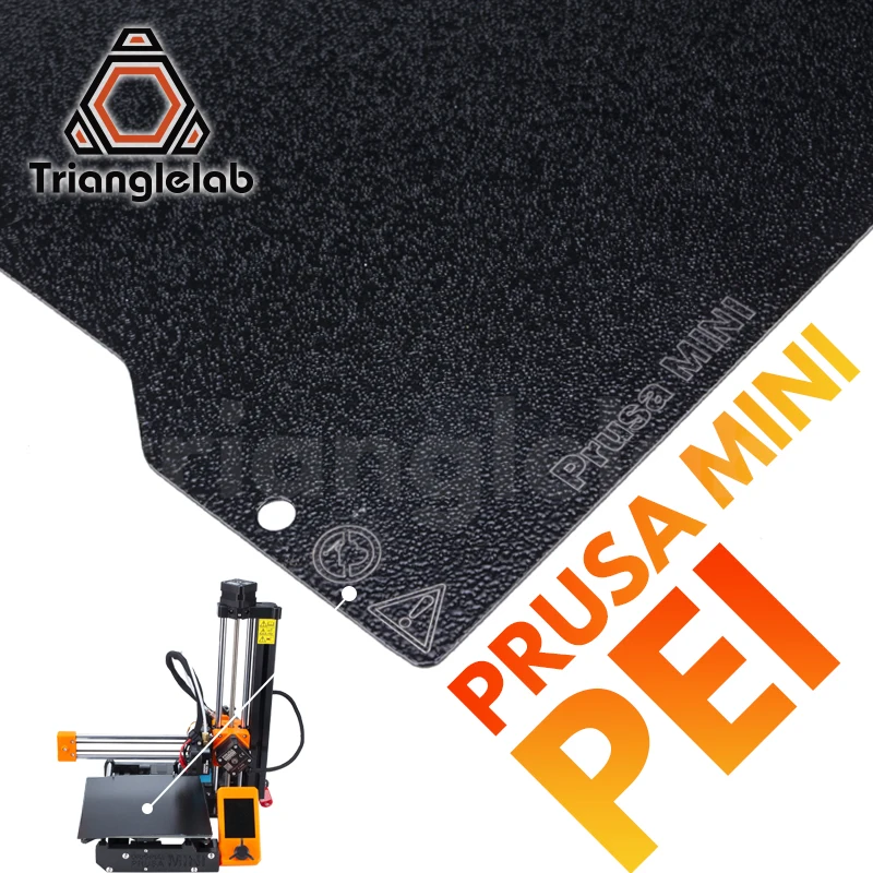 C Trianglelab 192X186(186X186MM)Prusa MINI Double Sided Textured PEI Spring Steel Sheet Powder Coated PEI Build Plate 3D Printer