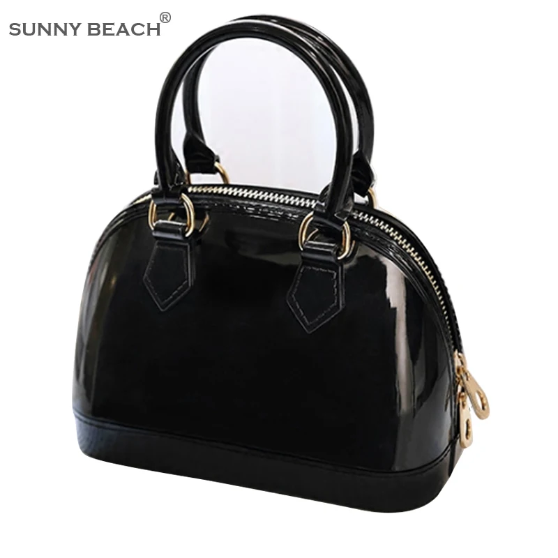 Small PVC Waterproof Candy Colors Jelly Handbag Fashion Shell Shoulder Bag Crossbody Bag Summer Beach