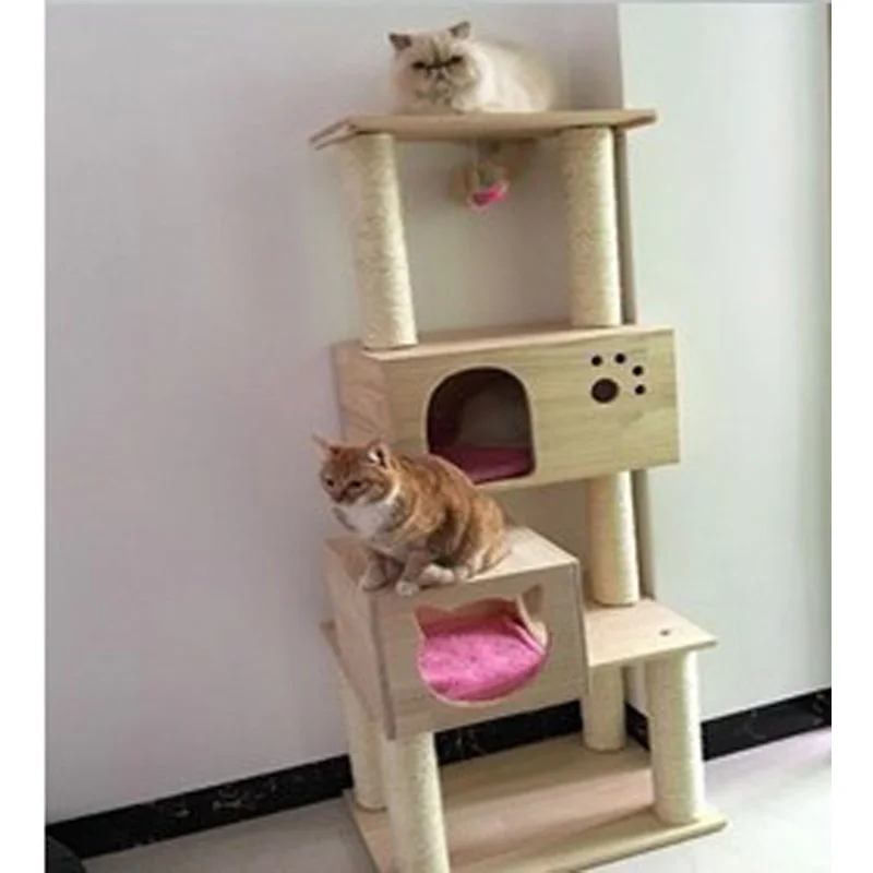 Массивная деревянная рама для скалолазания кошек, игрушка для кошек, колонна для кошачьих деревьев, кошачий наполнитель, деревянная подставка для кошек, скалолазание для домашних животных, кошачья доска для царапин