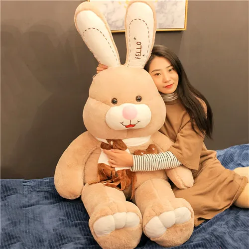 Fancytrader 59'' JUMBO Kawaii Giant Stuffed Rabbit Plush Toy Doll Cute Anime Bunny Hugging Pillow for Girl Gift Decoration 150cm (12)