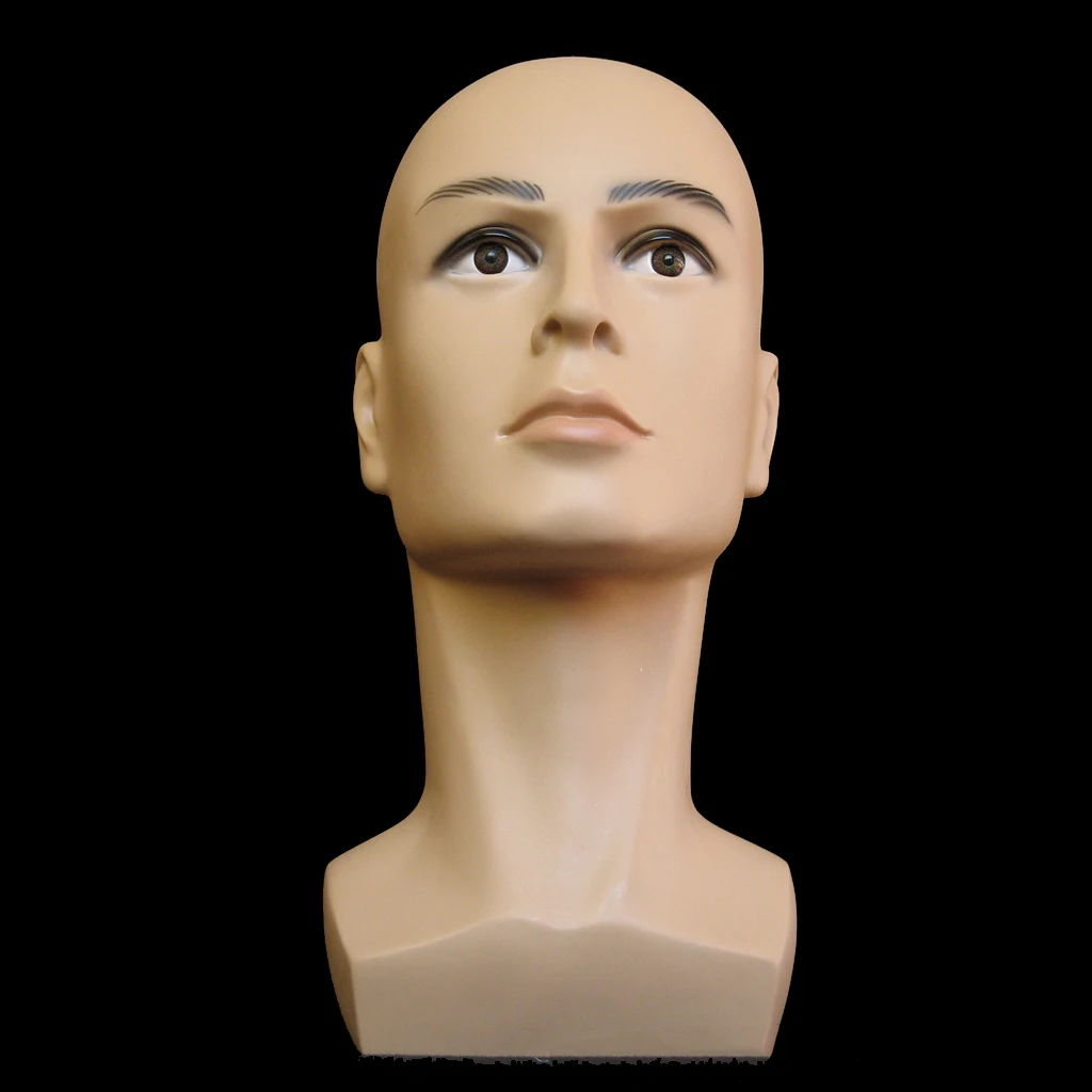 1 Piece Male Life Size Mannequin Head for Wigs, Hats, Sunglasses And Jewelry Displaying