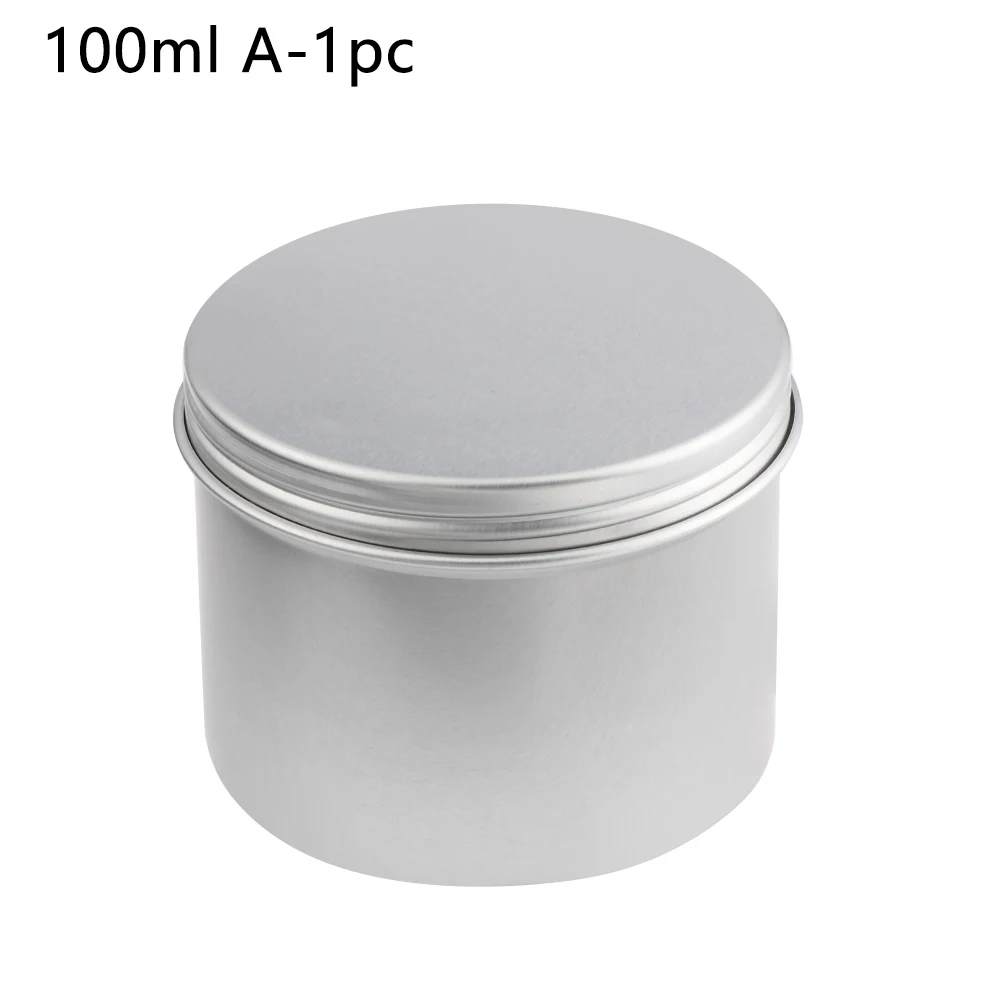 100ml A-1pc 10/15/30/50/60 мл пустые Алюминий банки многоразовый Косметический Горшок фарфоровый кувшин верхний крем мазь образец со слезоточивым газом Кепки макияж коробочка с воском - Цвет: 100ml A-1pc