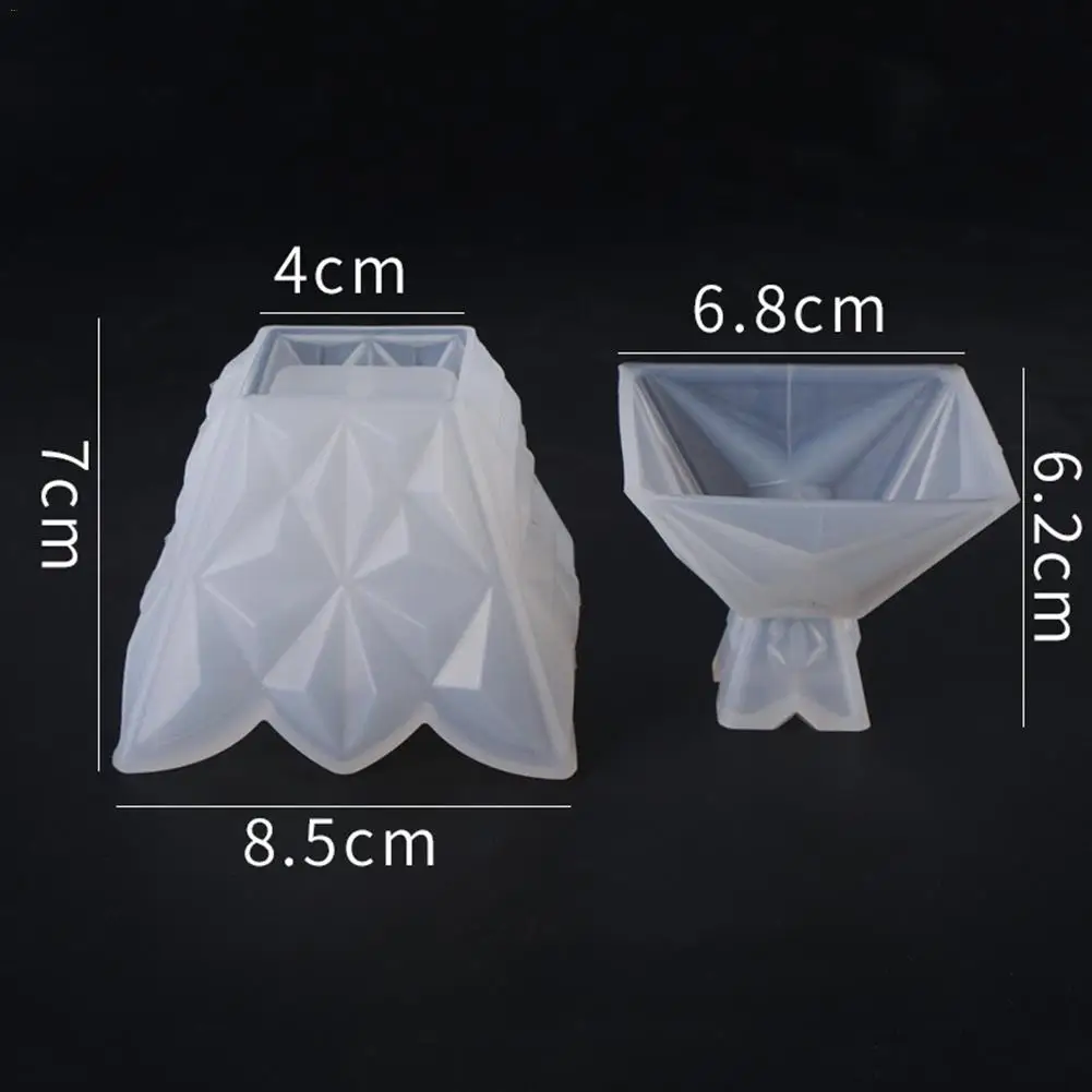DIY Crystal Epoxy Mold Storage Box Jewelry Cut Diamond Storage Case Used Repeatedly Heat Resistant Jewelry Box Silicone Mould
