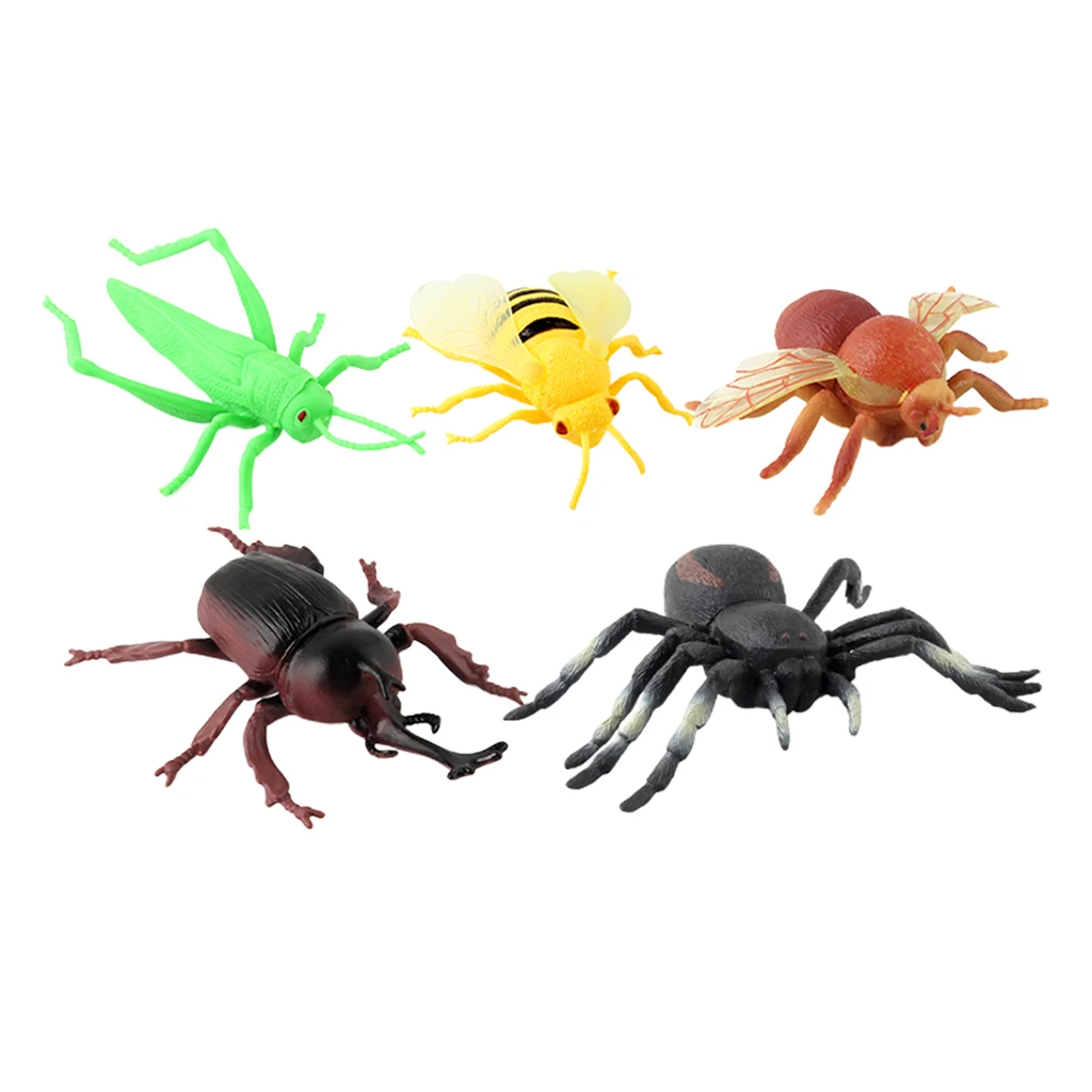 Bug Toys Figurines 5/6/8/12PCS Insect Toys Figures for Kids Toddlers Educational Bee Beetle  Spider Ladybug Plastic Model