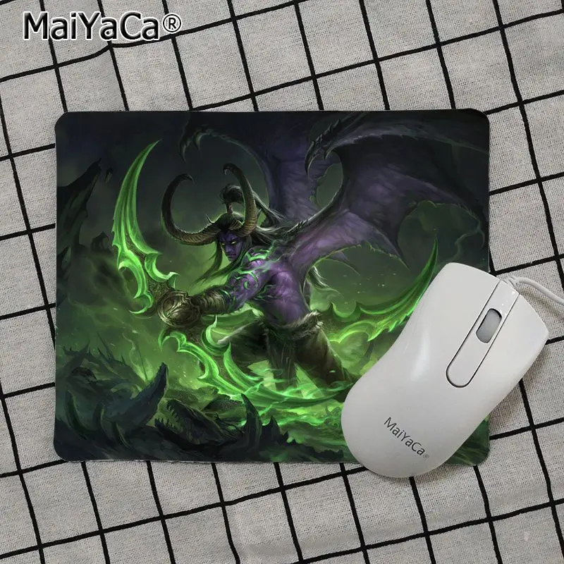 Maiya, высокое качество, World of Warcraft Illidan Stormrage, прочный резиновый коврик для мыши,,, игровой коврик для мыши - Цвет: No Lock Edge25x29cm