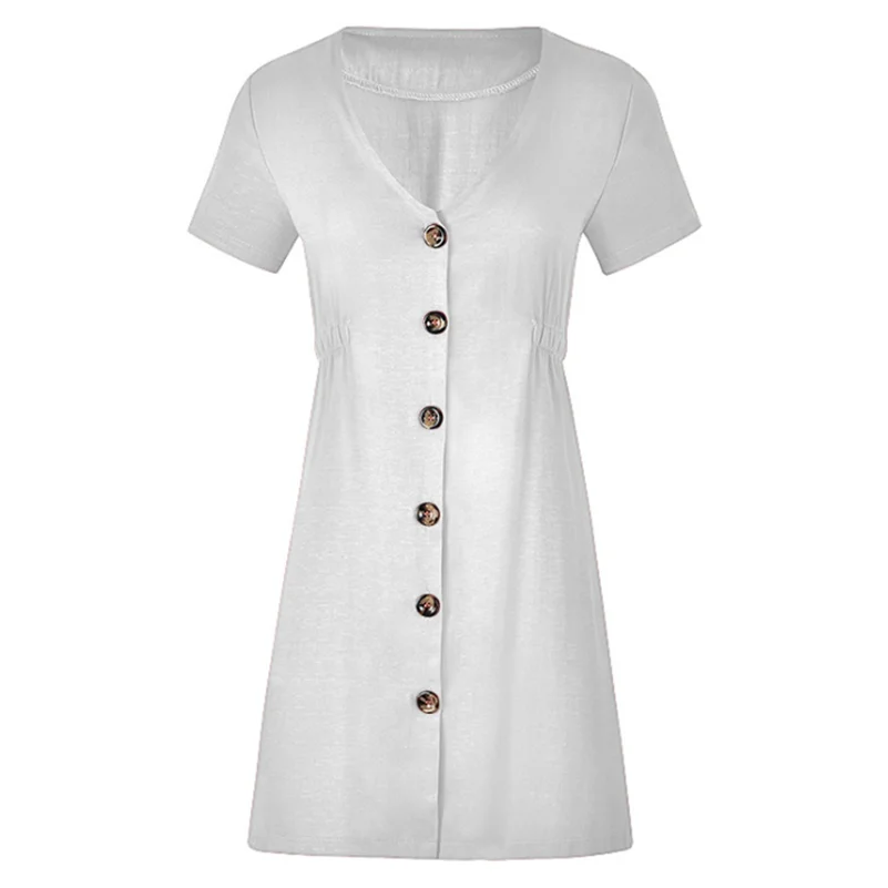 Короткое однотонное тонкое мини платье с v-образным вырезом и коротким рукавом, обтягивающее модное платье, летние платья для женщин, женская мода, повседневный стиль, новинка - Цвет: 7726-4