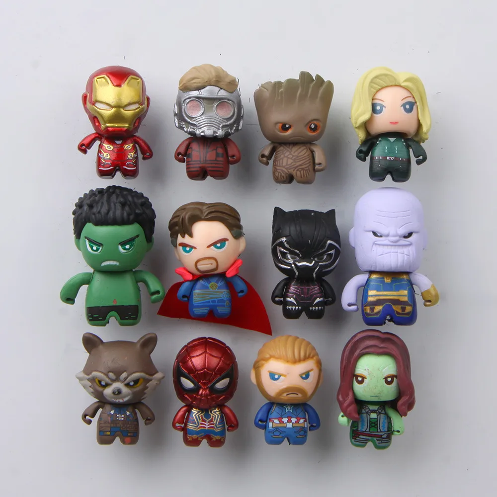 

Mini Cute 3D Revenge Alliance Super Hero Captain America Steel Spider Thor Refrigerator Magnets for home decor or collection
