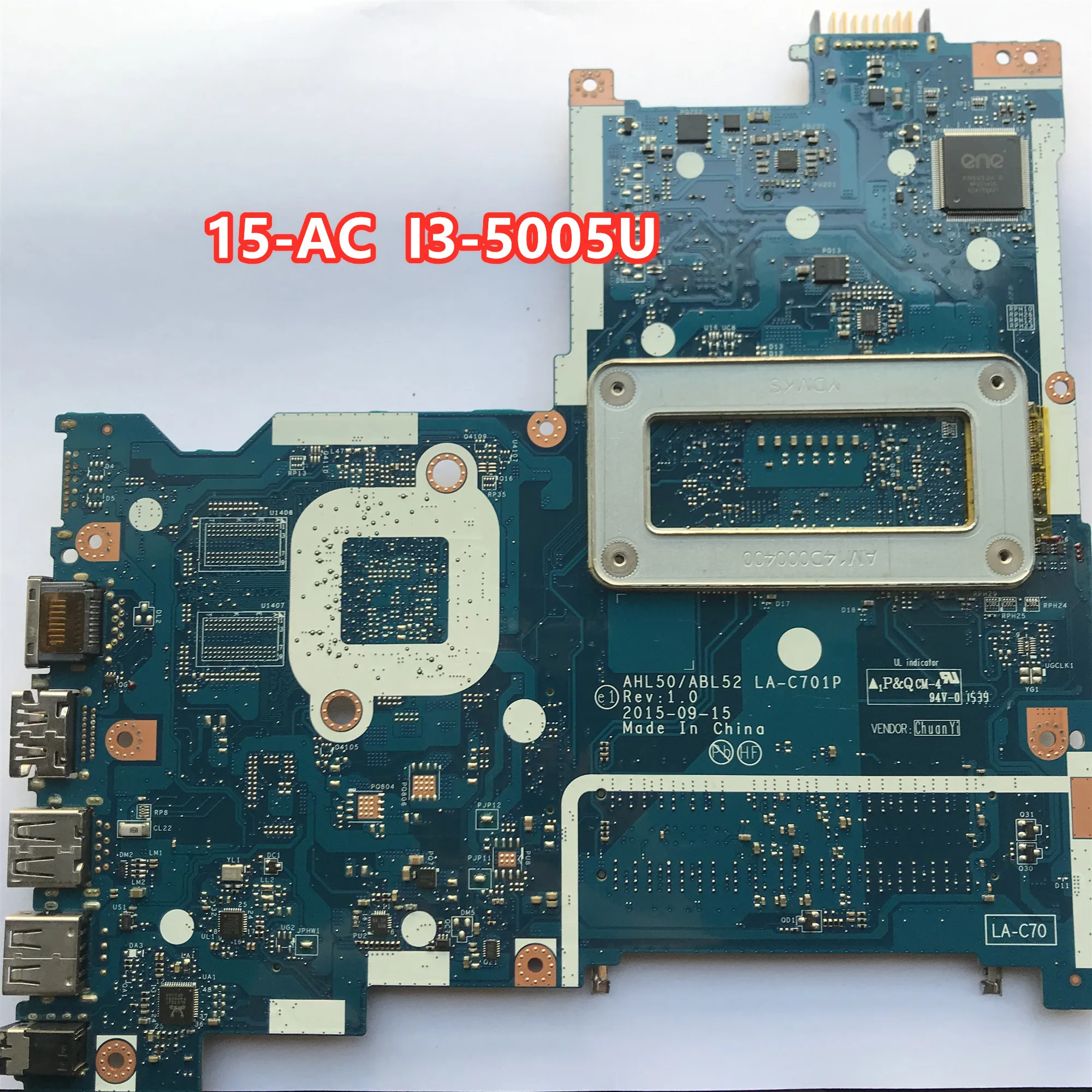 Marca para hp Nova Laptop Motherboard 828178-501 828178-001 I3-5005u La-c701p 15-ac 828178-601 - Imagem 3