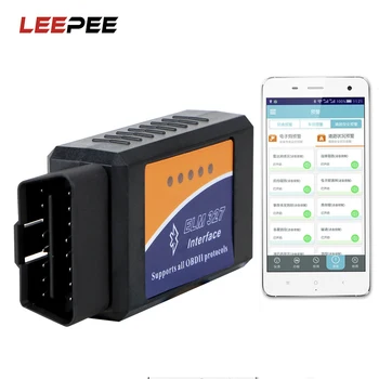 

LEEPEE OBD2 Car Diagnostic Tool Scanner Bluetooth ELM327 OBDII Auto Diagnostic Tool ELM327 V2.1 OBD2 Code Reader for Android
