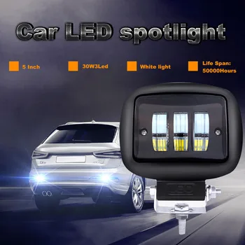 

car led 5 Inch 30W 3 LED 3000LM Car Light Bar Driving Lamp IP67 Waterproof DC 9-32V светодиоды для авто