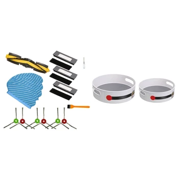 

2Pcs Cosmetics Storage Tray Rotating Storage Rack & 1 set for Ecovacs Deebot OZMO 950 Roller Side Brush Filter Kit
