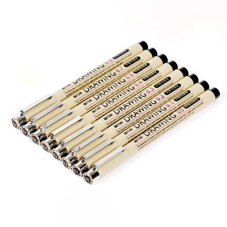Technical Graphic Fine Line Drawing Pen Sketch Ink Marker Pens 0.05-0.8mm for Hook Line Painting Pen 1 Pc