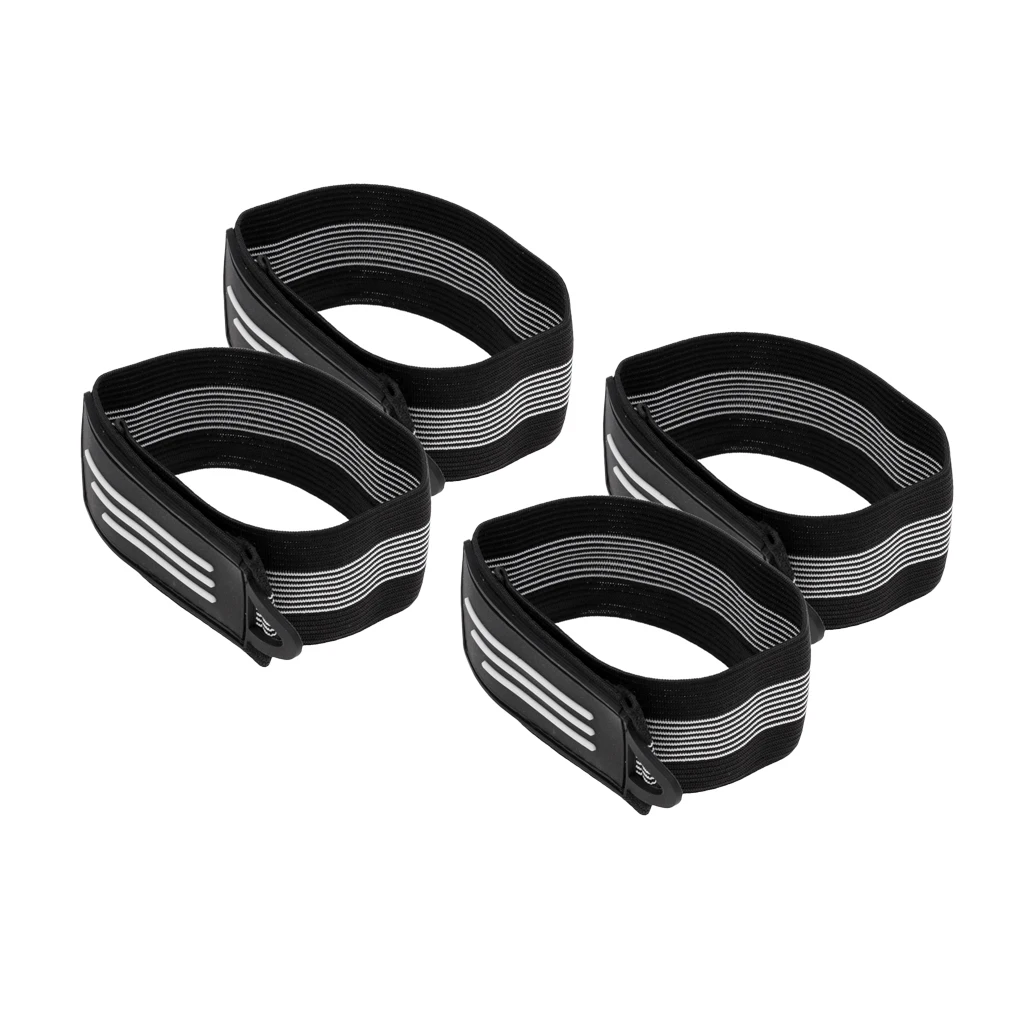 4pcs/ Pack Bike Safety Reflective Belt Outdoor Sport Arm/Wrist/Ankle Band Strap for Night Cycling Running