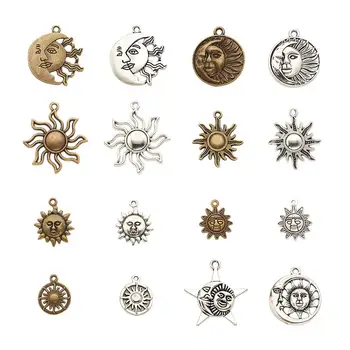 

80 pcs 16 Styles 2 Colors Celestial Sun Pendant