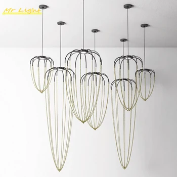 

Nordic Minimalism LED Pendent Lights Lighting Modern Restaurant Kitchen Wire Hanging Lamps Art Home Decor Pendant Lamp Luminaria