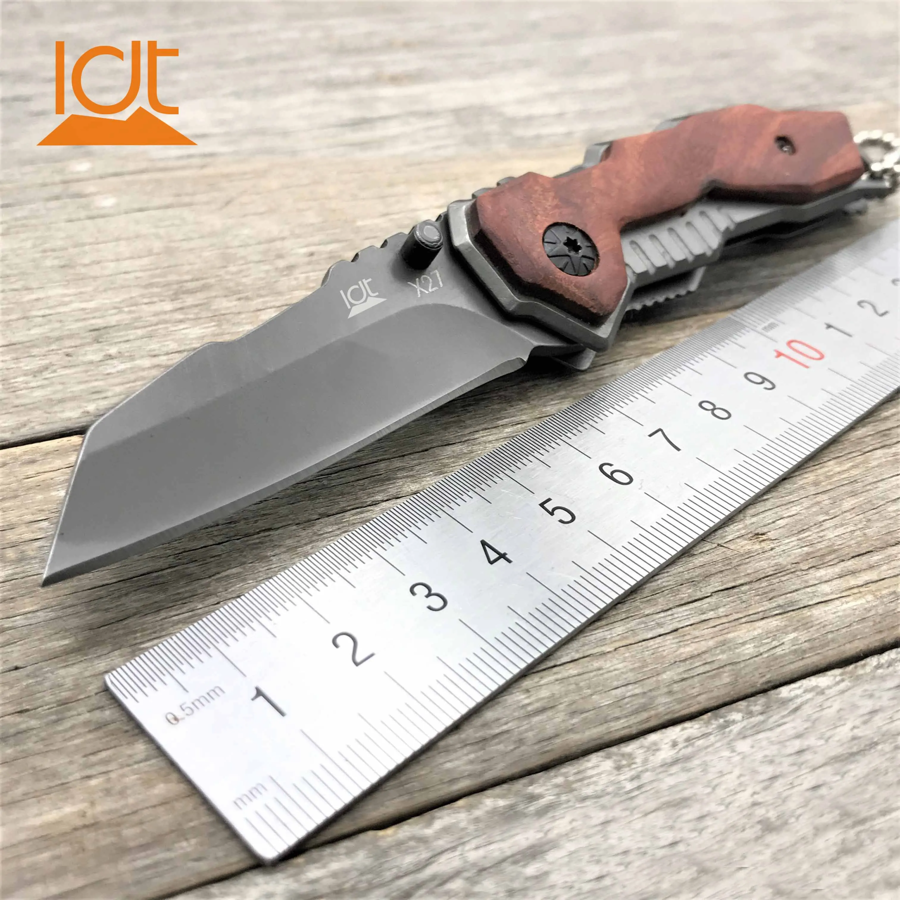 LDT мини-нож X27 X35 X59 X61 X70 складной нож 5Cr13Mov лезвие палисандр стальная ручка тактические ножи карманные инструменты для кемпинга - Цвет: X27