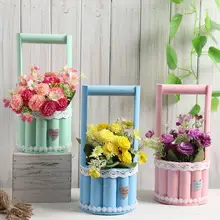 

Retro Durable Smooth Surface Flower Basket Classic Flowerpot Lightweight Home Decoration
