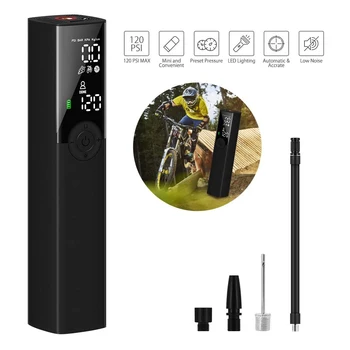 

Portable Air Compressor LED Digital Mini Air Inflator 120PSI Hand Pump for Motorcycle Bicycle Ball Swim Ring