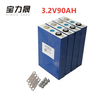 

2020 NEW 4PCS 3.2V 90Ah lifepo4 battery CELL not 100ah LF90 Grade A for EV RV battery pack diy solar EU US TAX FREE UPS or FedEx