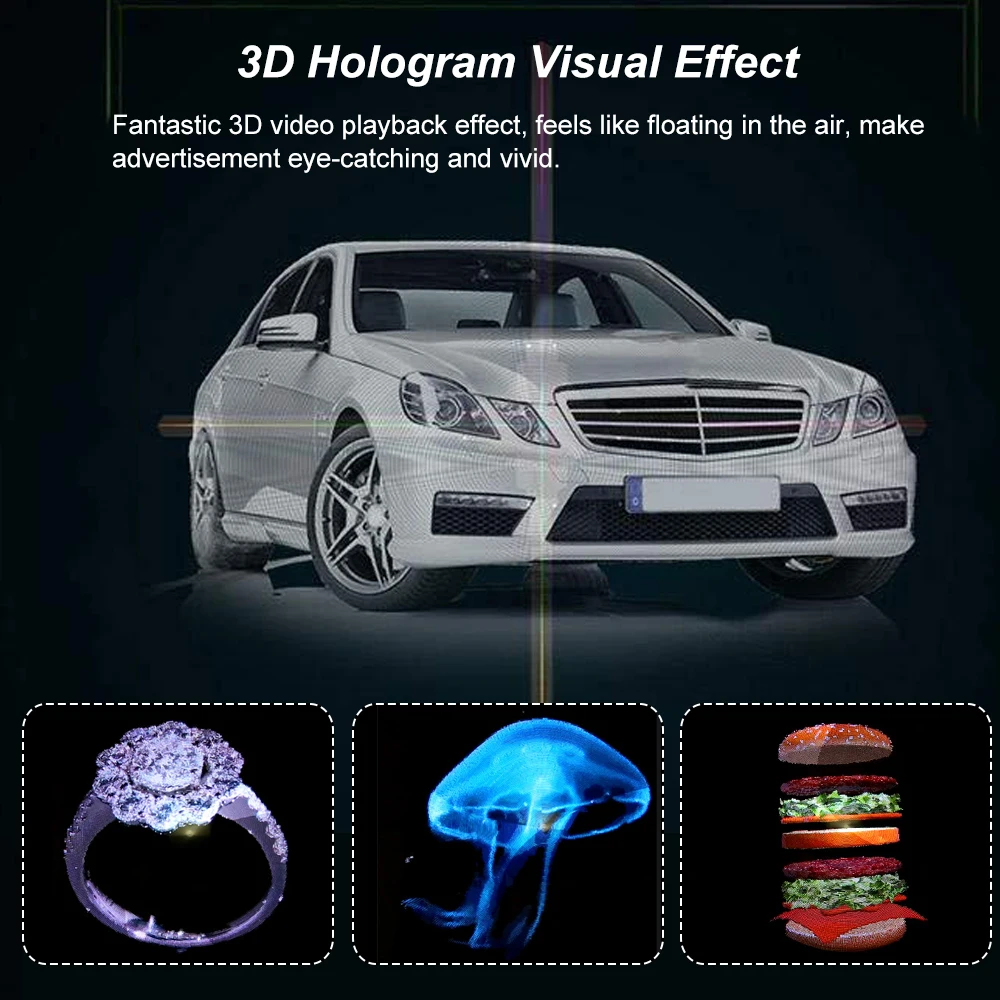 Рекламный проектор дисплей вентилятор голографическая визуализация глаз Поклонники рекламы для магазина бар казино 3D голографический вентилятор
