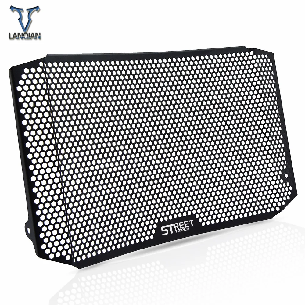Motorcycle CNC Aluminum Radiator Guard Grille Cover Cooler Protector moto For Triumph Street Triple R Radiator Guard 2014-2016