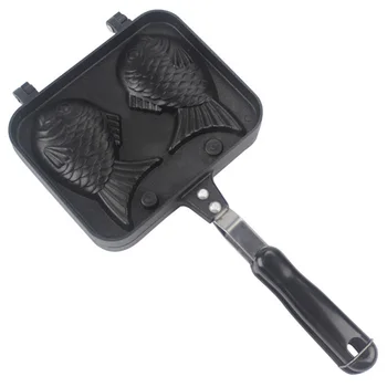 

Hot YO-Taiyaki Double Fish Shaped Hot Dessert Waffle Cake Maker Pan Japanese Pancake Double Pan Fry Pan