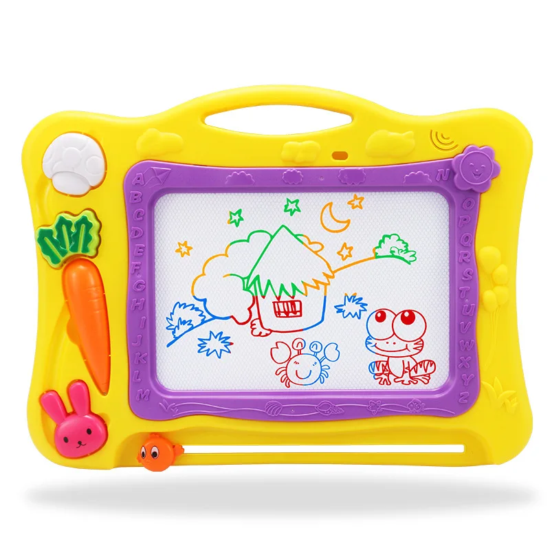 

Children Toy Drawing Board Brush 0-3-5-Year-Old 2 Baby Educational Large Size Writing Board Magnetic Drawing Board Color Blackbo