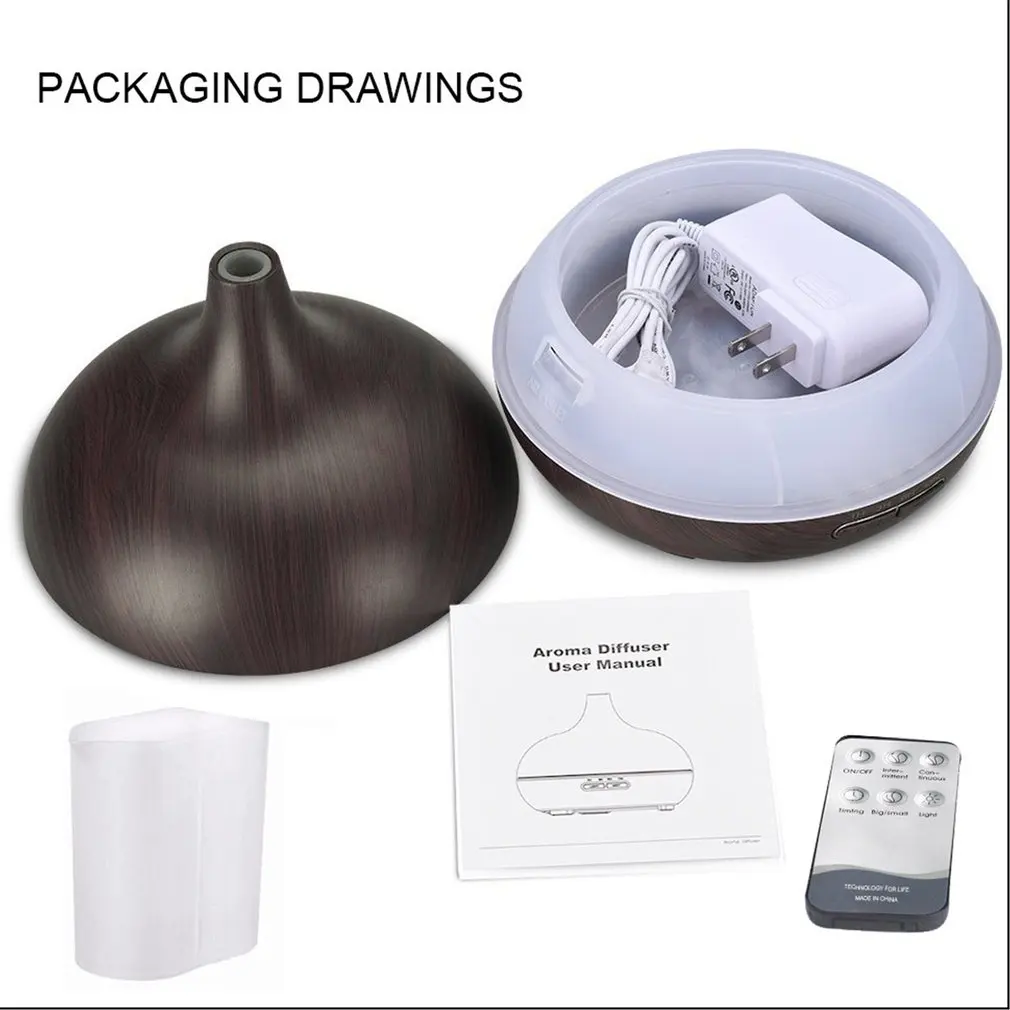 

400ML Ultra Quiet Remote Control Ultrasonic Oil Diffuser Air Humidifier Aroma Aromatherapy Mist Maker for Home Office Dropship