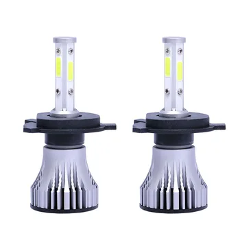 

2Pcs H4 9003 HB2 LED Headlight Bulbs Conversion Kit Car Headlamp 20000LM 6500K 100W Cool White Hi/Lo Beam 4 Side DRL Fog Light R