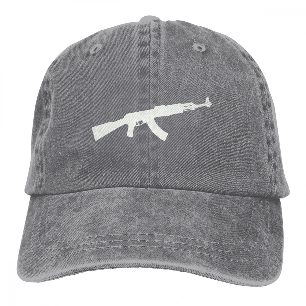 AK47 Casquette черные унисекс Мужские Женские джинсовые бейсболка с ремешком кепки регулируемые Гольф папа шляпа