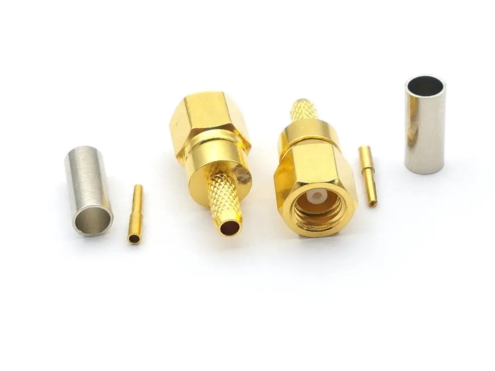 Гнездовой обжим SMC 100 шт. для коаксиального кабеля RG174 RG179 RG316 RG188 RF адаптера|female