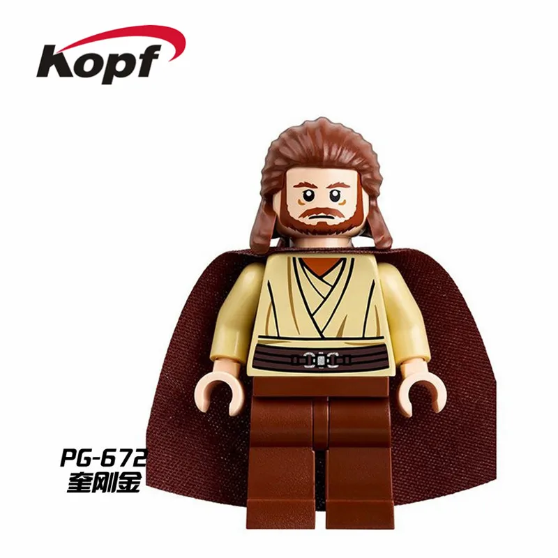 Одиночная строительных блоков Luke Skywalker Padme Naberrie Princess Leia Qui-Gon Jinn модель кирпичики игрушки подарок для детей PG8028
