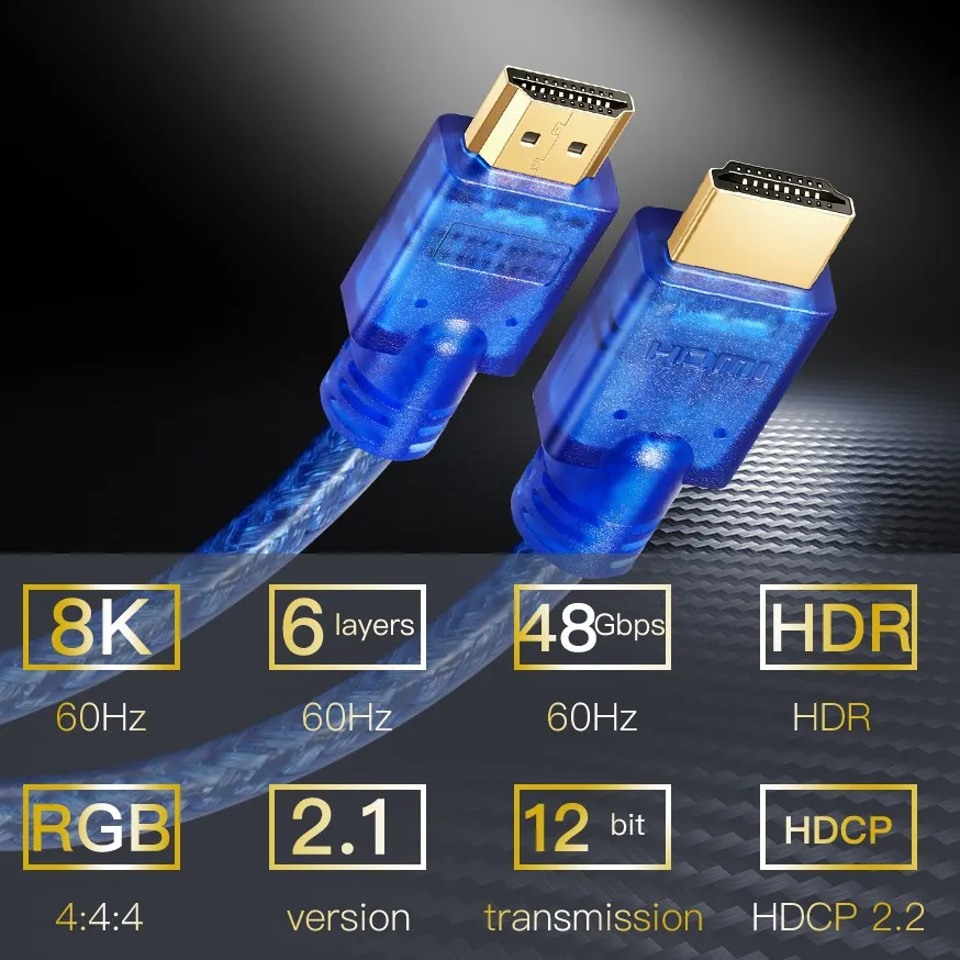 Shuliancable HDMI 2,1 8 k@ 60Hz 4 k@ 120Hz/60Hz ARC HDR RGB 4:4:4 48 Гбит/с HDCP2.2 для разветвителя переключатель PS4 tv xbox проектор компьютера