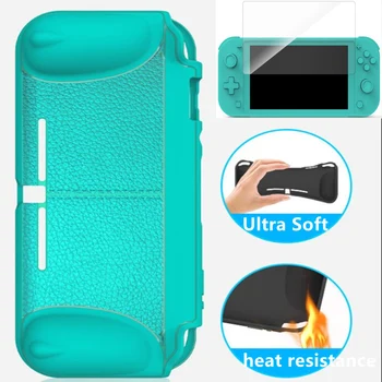 

Nintend Switch Lite 2019 NS Mini TPU Soft Case Ergonomic Protective Shell Stand Holder For Nintendo Switch Lite W/ Tempered Film