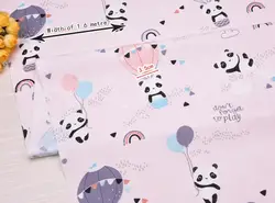 Cotton Fabric for DIY Sewing, Patchwork, and Quilting Crafts - Bear Hot Air Balloon Design (NO.1)