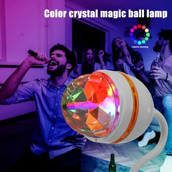 

KTV DJ Party Lights Projection Lamp Stage Lighting 3 LED RGB Rotating Disco Ball DJ projector Machine Party Decoration