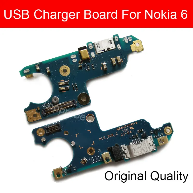 Зарядное устройство Usb для Nokia 6 TA-1000 TA-1003 TA-1025 TA-1039 usb разъем для зарядки гибкий кабель для телефона ремонт