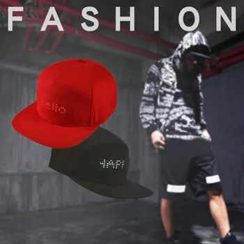 

Cool LED Smart Cap Mobile Phone APP Controlled Display Screen Hat For Party Club