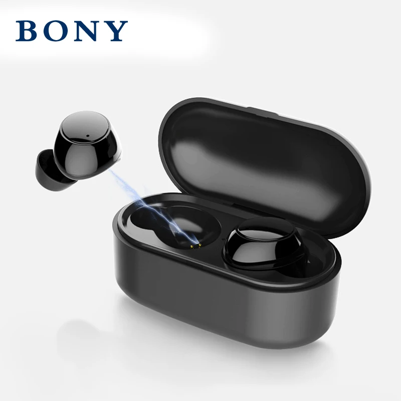 BONY TWS Bluetooth 5,0 беспроводная гарнитура наружные наушники для занятий спортом с двойным микрофоном стерео звук новые наушники