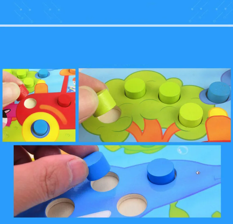 Цветная познавательная доска Монтессори, развивающие игрушки для детей, деревянная игрушка, пазл для детей раннего обучения, цветная игра для матча