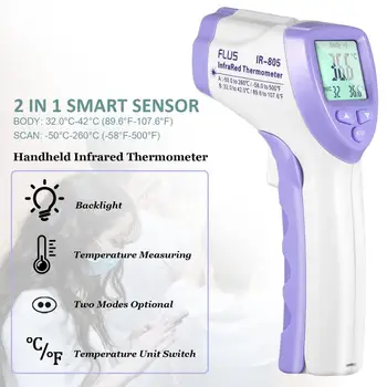 

Non-contact Infrared Forehead Electric Thermometer Body Digital Infrared Baby Adult Digital LCD Ear Termometro Infrarojo