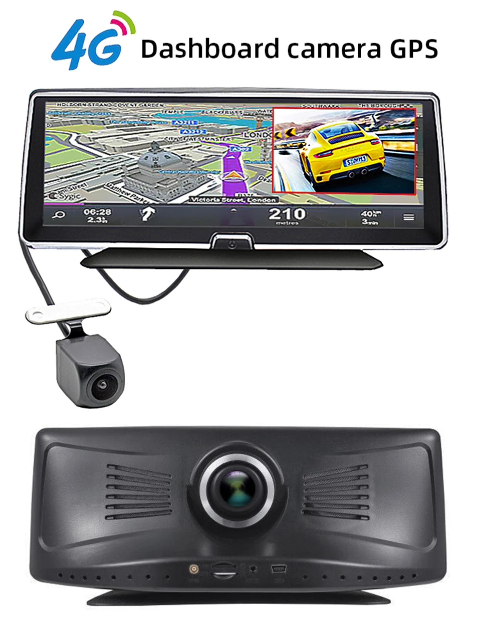 Автомобильный регистратор 8 дюймов 4G Android Автомобильная приборная панель DVR камера gps навигация ADAS 1080P двойной объектив Автомобильный видеорегистратор ночное видение WiFi
