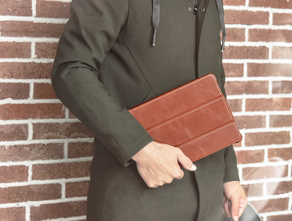 Smart-Flip-Case Genuine-Leather Apple Cover-Bag Case iPad Original Protective Magnet